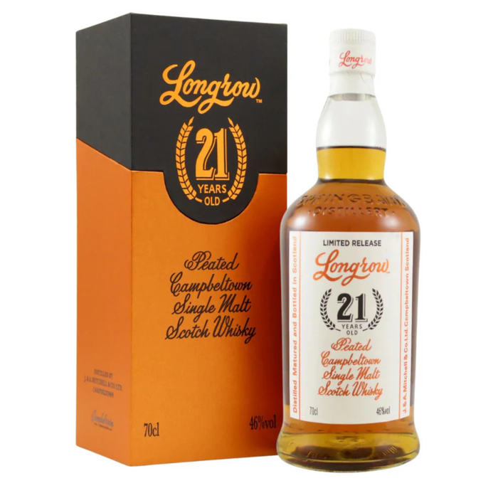 Longrow 21 Years Single Malt 46% ABV 700ml