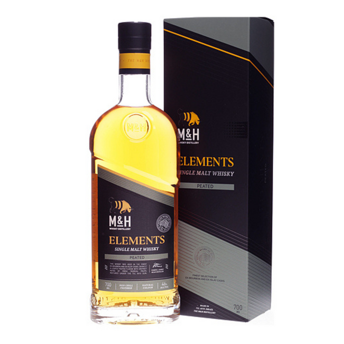 M&H Elements Peated Single Malt Whisky 700ml