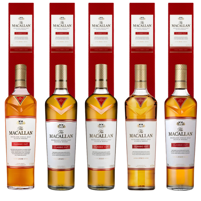 Macallan Classic Cut Collection Of 2018, 2020, 2022, 2023, 2024