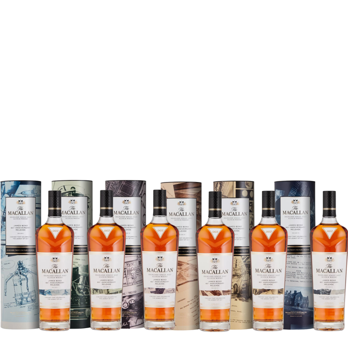 Macallan James Bond 60th Anniversary Release Set of 6 Bottles 750ml