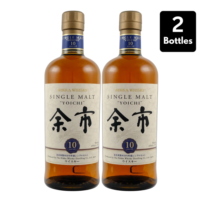 Nikka Yoichi 10 Years Single Malt Whisky (Discontinued) [Old Stock] [Bundle of 2]