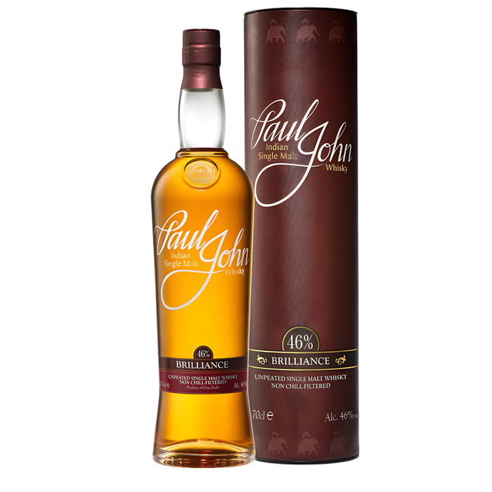 Paul John Brilliance Single Malt Whisky 46% ABV 700ml