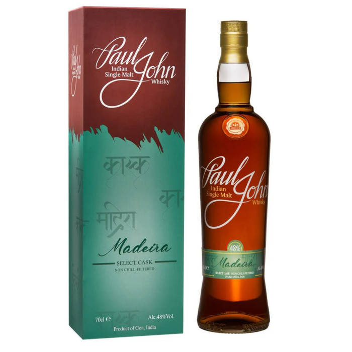 Paul John Madeira Select Cask Single Malt Whisky 48% ABV 700ml