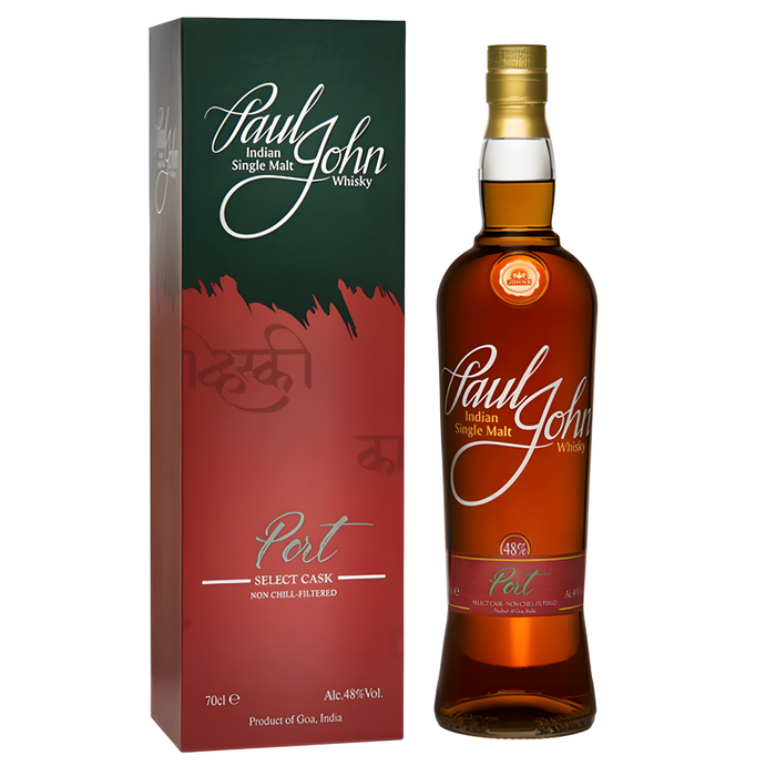 Paul John Port Select Cask Single Malt Whisky 48% ABV 700ml