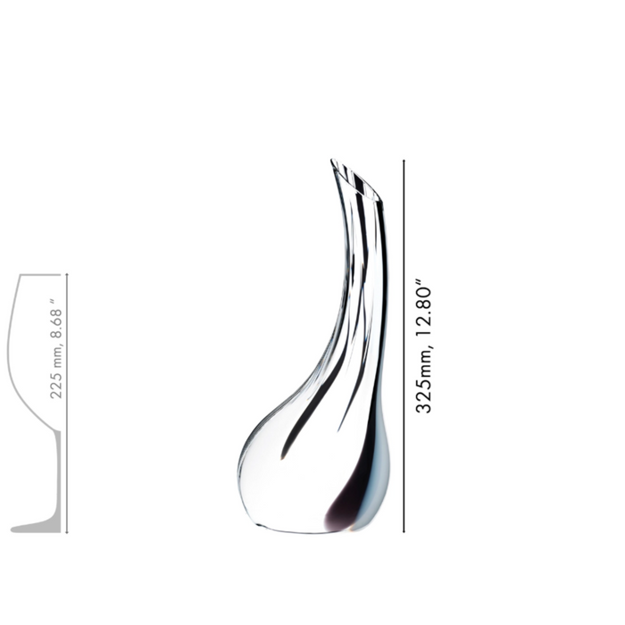 Riedel Decanter Cornetto Single Riedel Fatto A Mano Black/White/Black Optical 1977/00