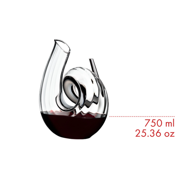 Riedel Decanter Curly Riedel Fatto A Mano Black White Black Optical 2011/00