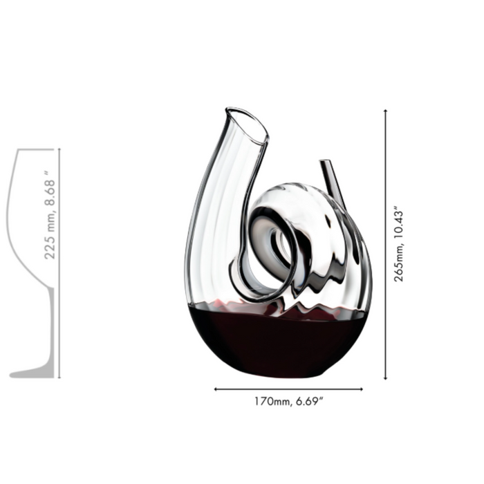 Riedel Decanter Curly Riedel Fatto A Mano Black White Black Optical 2011/00
