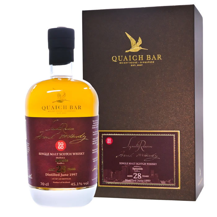 SG60: Signature Reserve x Frank McHardy Speyside 28 Years Single Cask Vintage 1997 Single Malt Whisky 45.1% ABV 700ml
