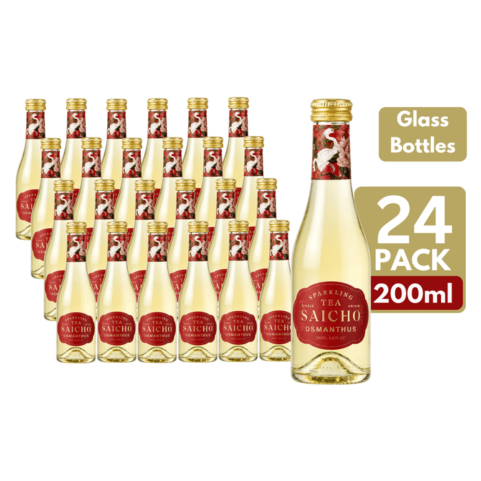 Saicho Osmanthus Sparkling Tea Glass Bottle (24 x 200ml)