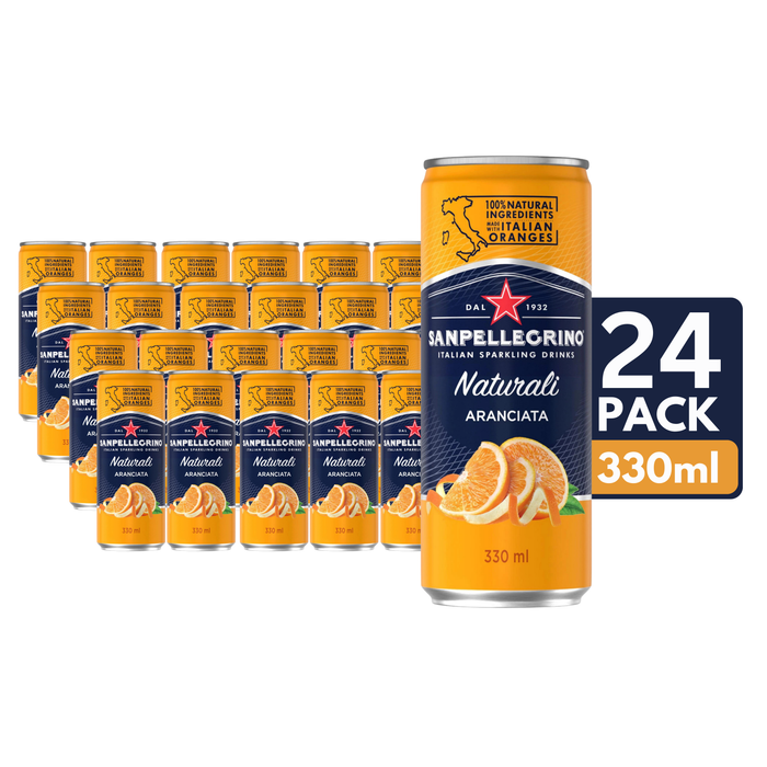 San Pellegrino Aranciata Sweet Orange Cans (24 x 330ml)