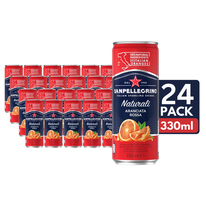 Sanpellegrino Aranciata Rossa Cans (24 x 330ml)
