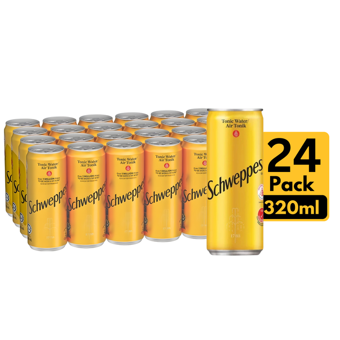 Schweppes Tonic Cans (24 x 320ml)