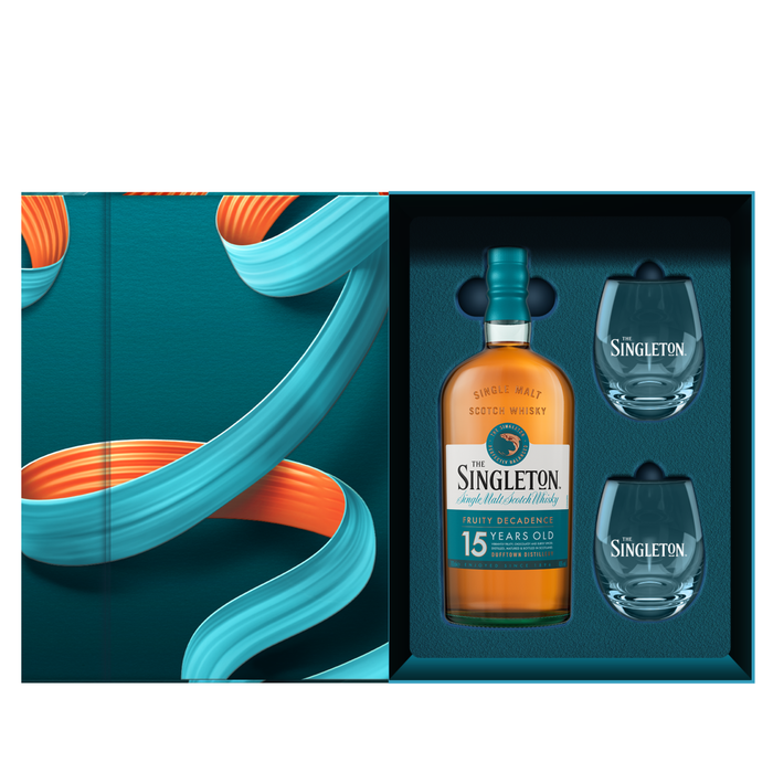 Singleton 15 Years VAP Pack with 2 Glasses 700ml