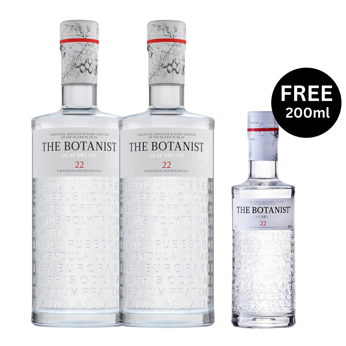 The Botanist Gin 700ml Twin Bundle [Free - The Botanist Gin 200ml x1 ...