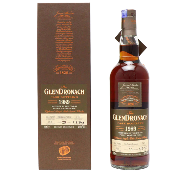 The GlenDronach 29 Years 1989 Cask 5477 Pedro Ximénez Puncheon Single Malt Whisky 700ml