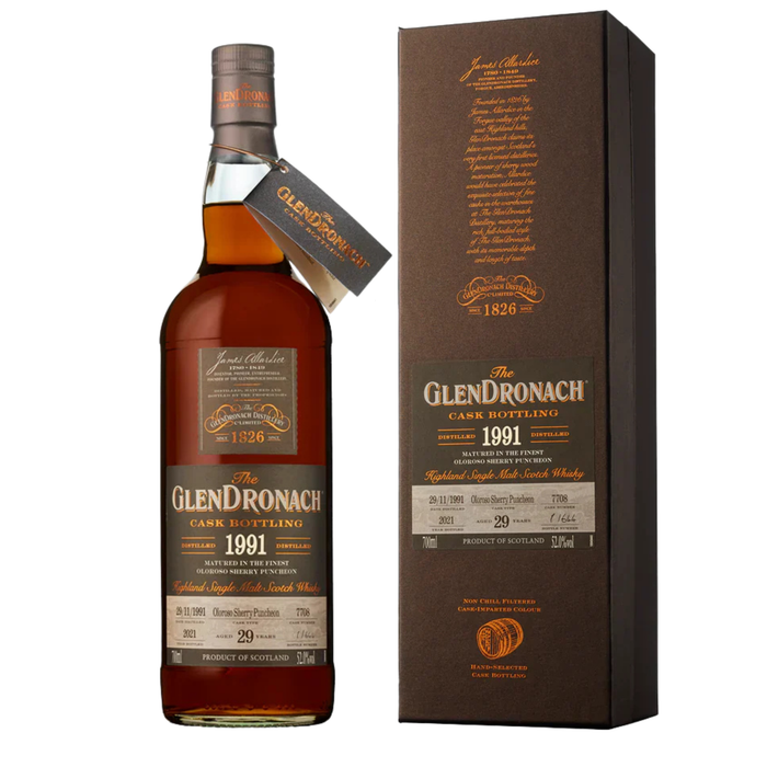 The GlenDronach 29 Years 1991 Cask 7708 Batch 19 Single Malt Whisky 700ml