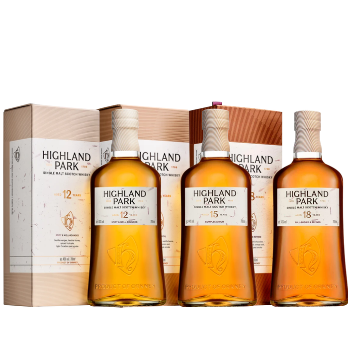 The Highland Park Exploration Series – Age Trilogy (12, 15 & 18 Years) 700ml