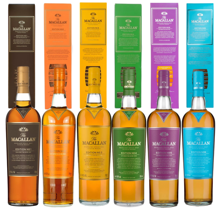 The Macallan Editions Collection No. 1 - 6 Single Malt Whisky 700ml