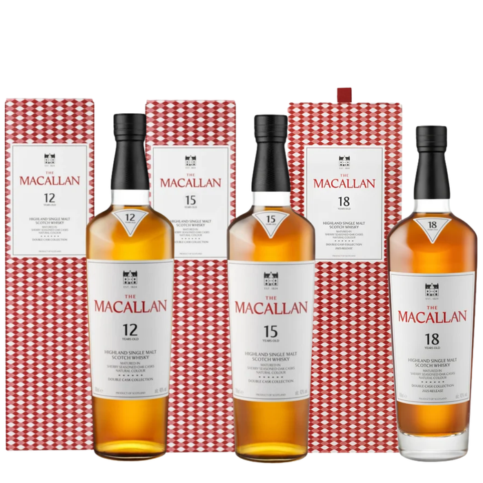 The Macallan Exploration Series – Double Cask Age Trilogy (12, 15 & 18 Years) 700ml