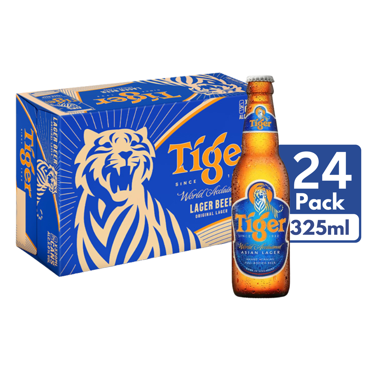 Tiger Beer Bottles (24 x 325ml) — Asher.sg
