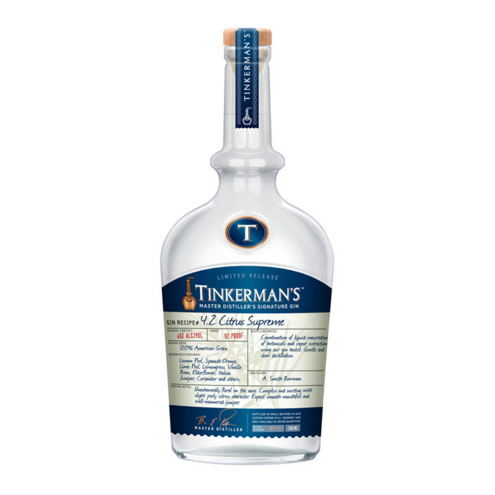 Tinkerman's Citrus Supreme Gin 750ml