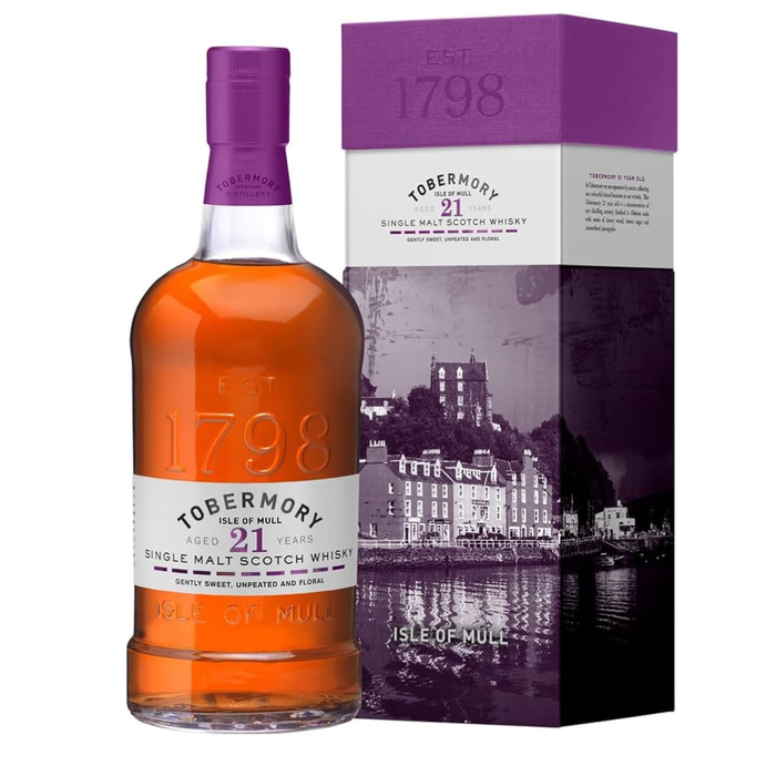 Tobermory 21 Years Single Malt 46.3% ABV 700ml