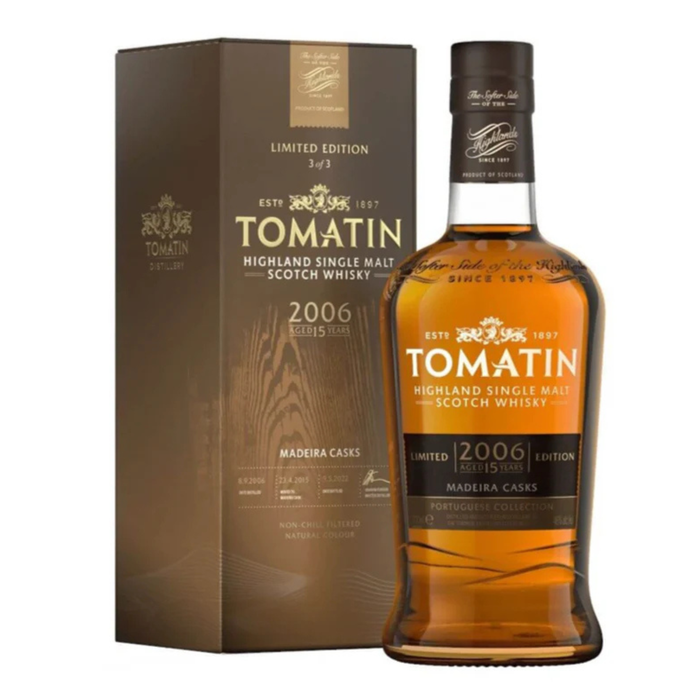 Tomatin 15 Years Madeira Cask Finish (Portuguese Collection) Single Malt 46% ABV 700ml