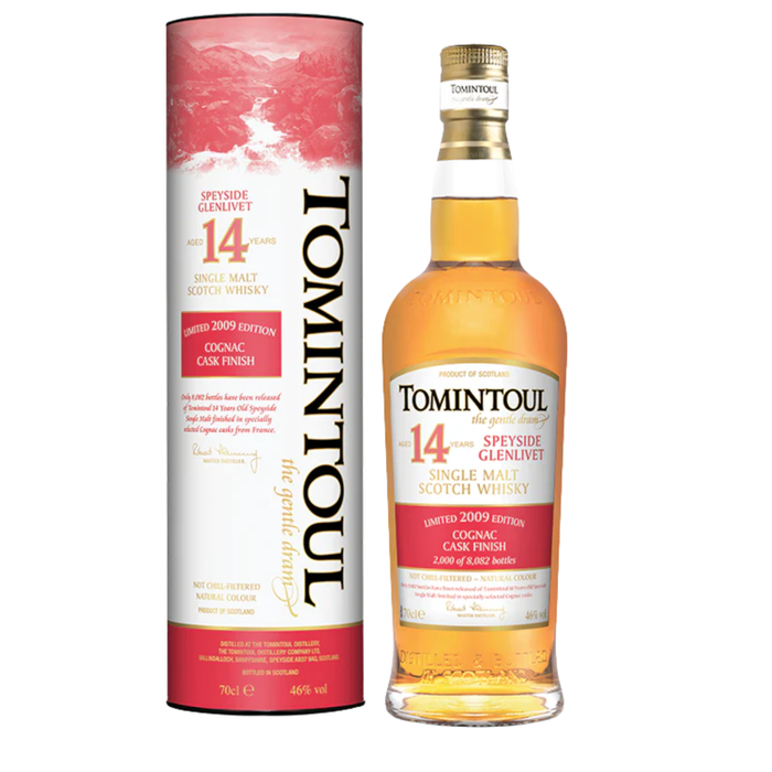 Tomintoul 14 Years Cognac Cask Finish Single Malt 46% ABV 700ml