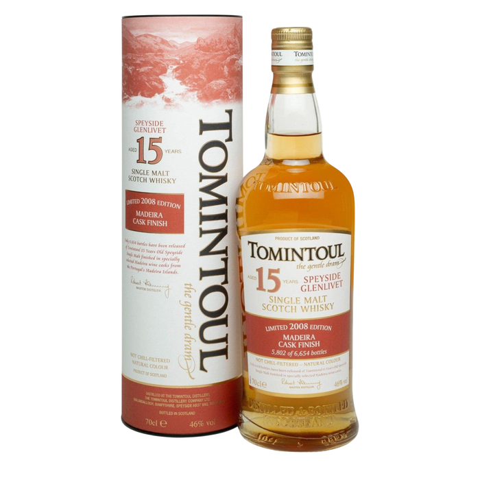 Tomintoul 15 Years Madeira Cask Finish Single Malt 46% ABV 700ml