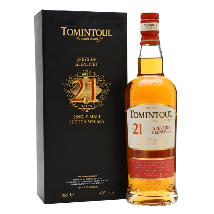 Tomintoul 21 Years Single Malt 40% ABV 700ml