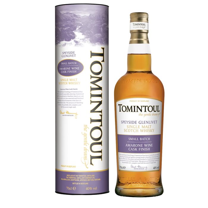 Tomintoul Amarone Wine Cask Finish Single Malt Whisky 40% ABV 700ml