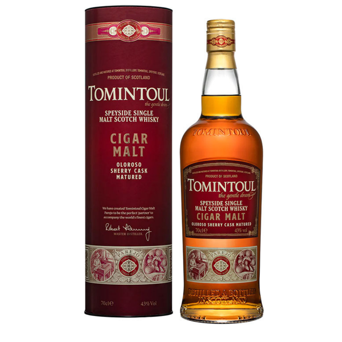 Tomintoul Cigar Malt Oloroso Sherry Cask Matured Single Malt Whisky 43% ABV 700ml