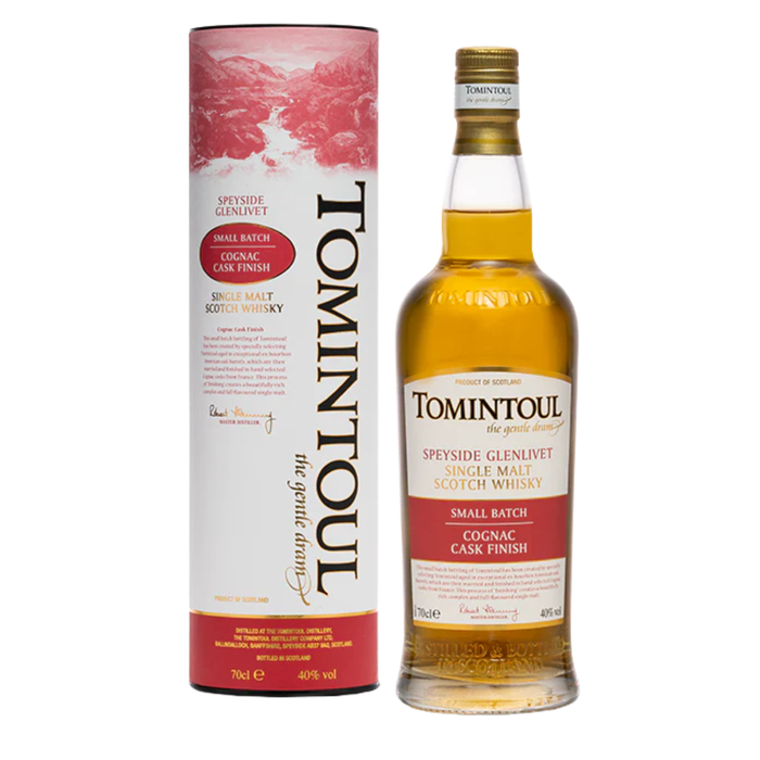 Tomintoul Cognac Cask Finish Single Malt 40% ABV 700ml