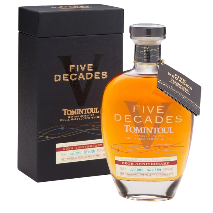 Tomintoul Five Decades Single Malt Whisky 50% ABV 700ml