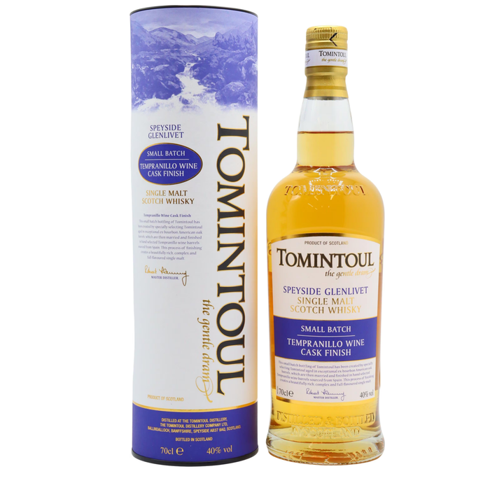Tomintoul Tempranillo Wine Cask Finish Single Malt Whisky 40% ABV 700ml