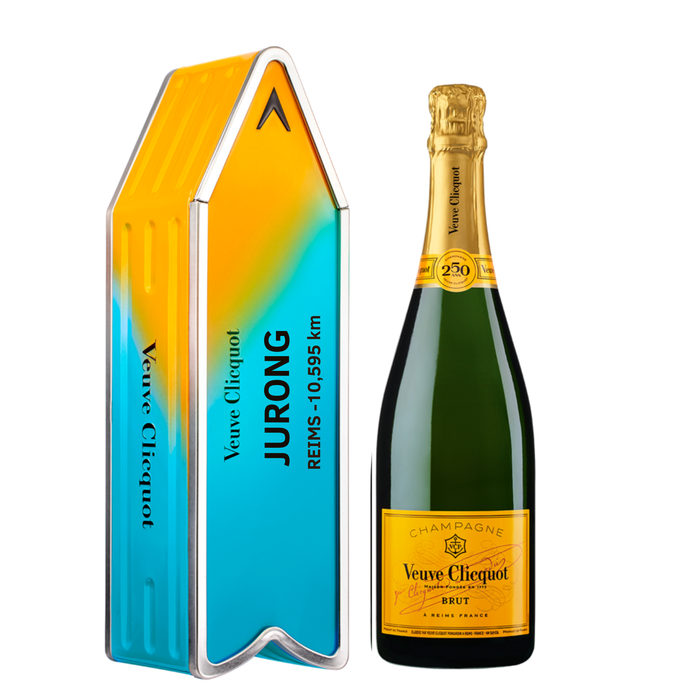 Veuve Clicquot Champagne - Blue Label Arrow Gift Box Limited Edition (Customization) 750ml