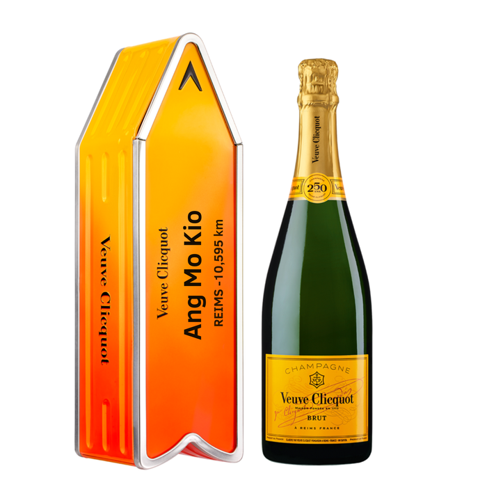 Veuve Clicquot Champagne - Orange Label Arrow Gift Box Limited Edition (Customization) 750ml