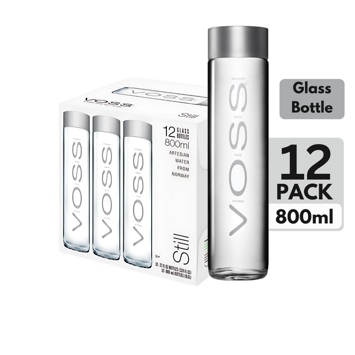 Voss Still Water Glass Bottles (12 x 800ml)