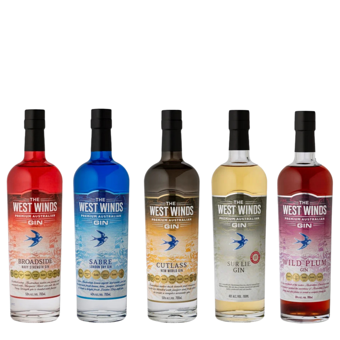 West Winds Gin Bundle of 5 Bottles