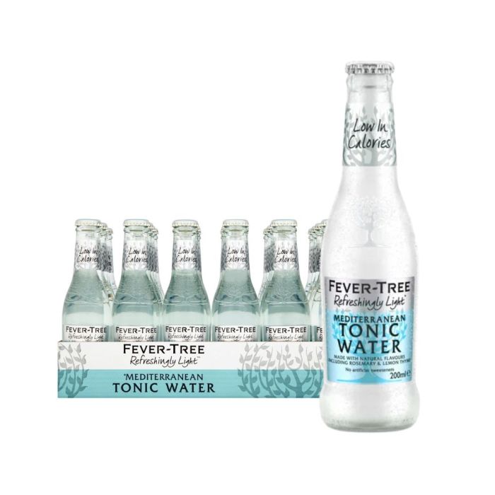 Fever Tree Mediterranean Tonic Glass Bottles ( 24 x 200ml )