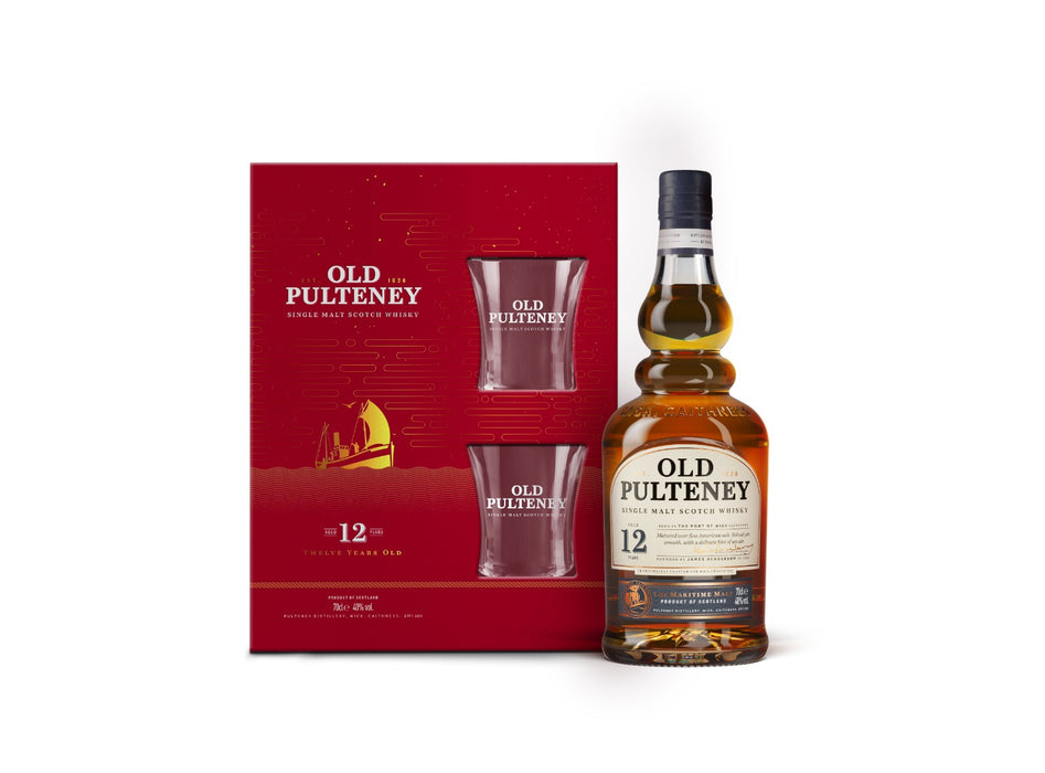 Old Pulteney 12 Years Giftset with 2 Glasses